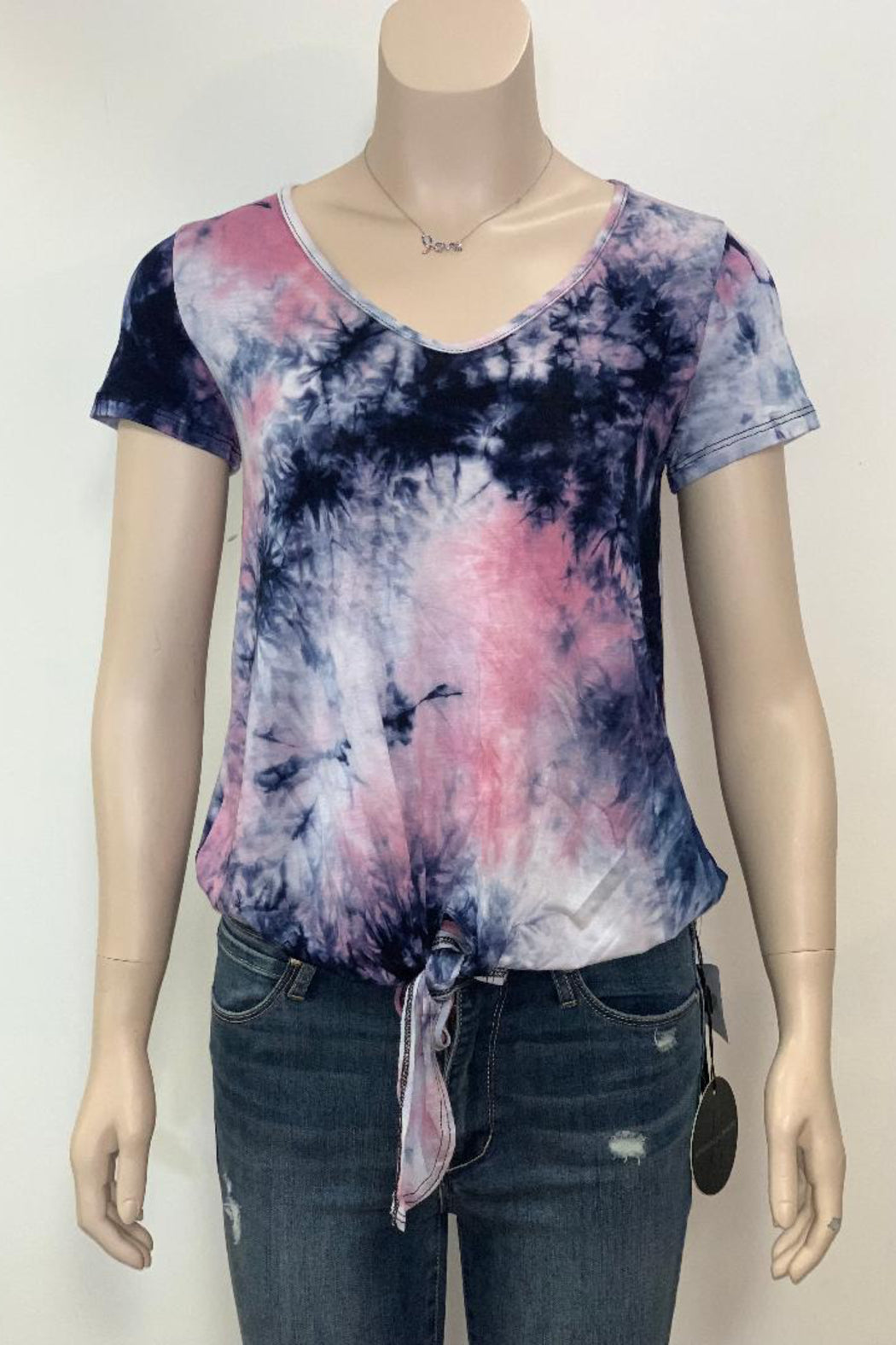 Cora V Neck Front Tie Top