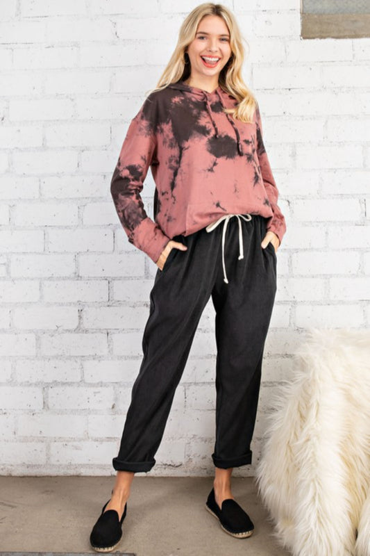 Corduroy Boyfriend Fit Tapered Pants
