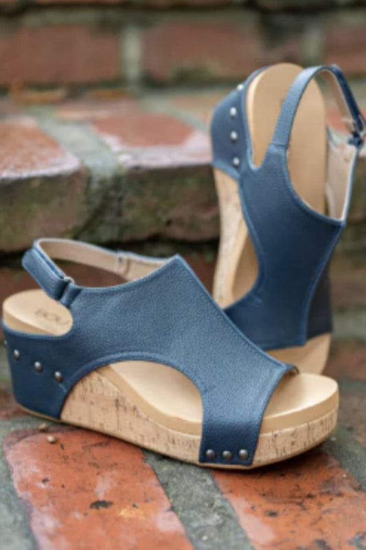 Corkys Carley Wedge - Navy