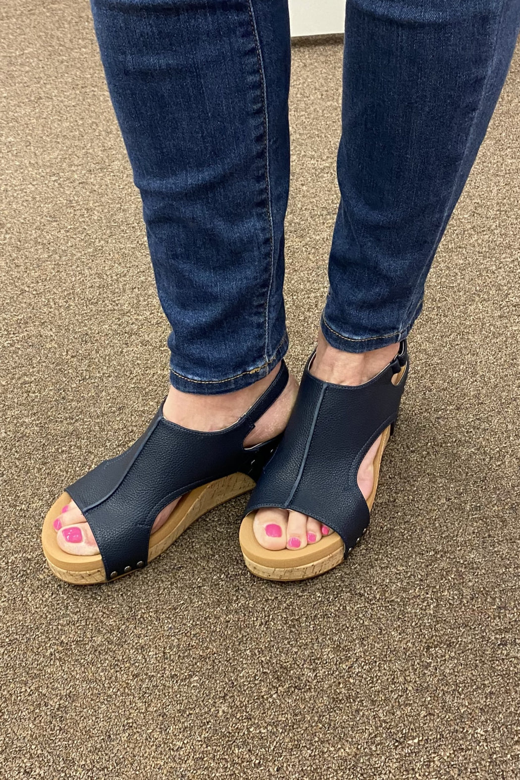 Corkys Carley Wedge - Navy