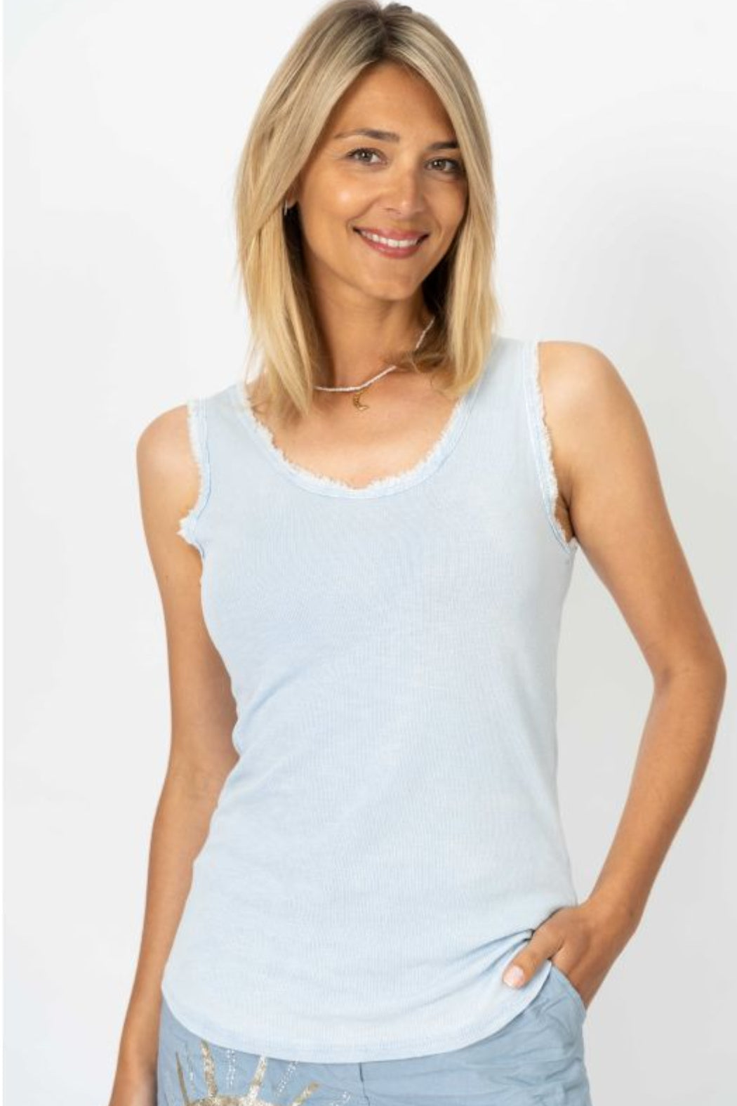 Cotton Tank ~ Raw Edge