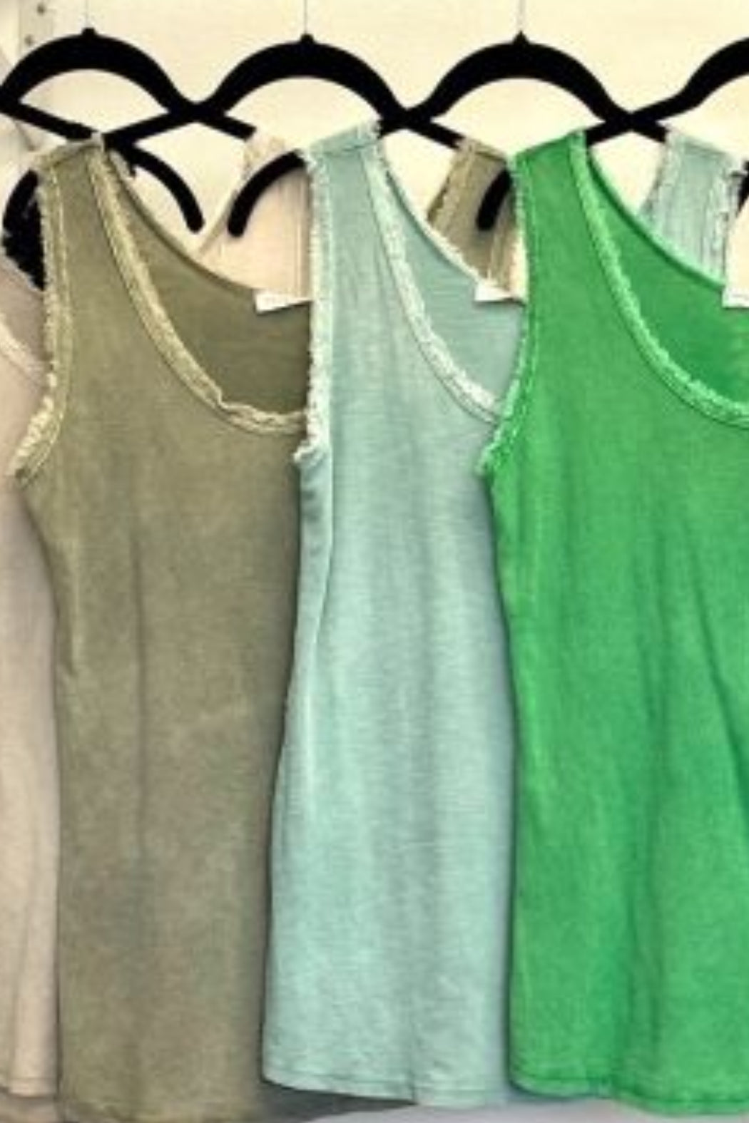 Cotton Tank ~ Raw Edge