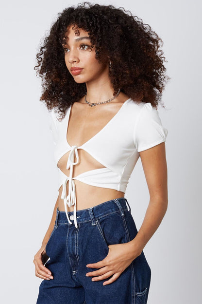 Miley Tie Front Crop Top