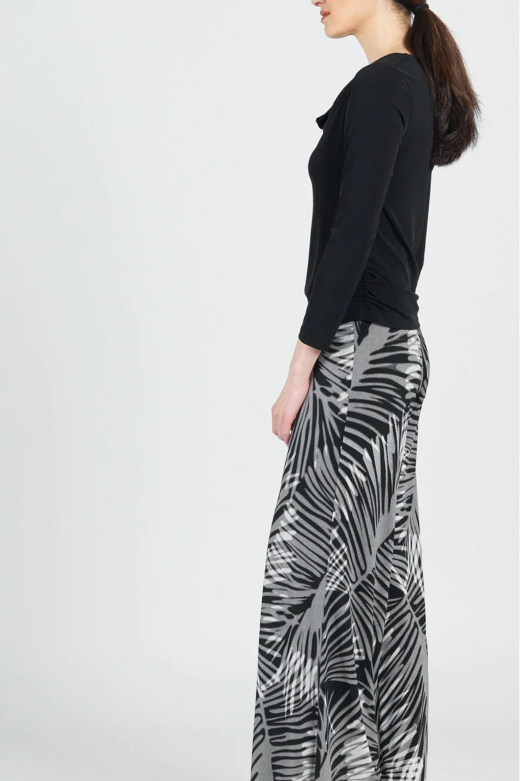 Cowl-Neck Side-Ruched Top