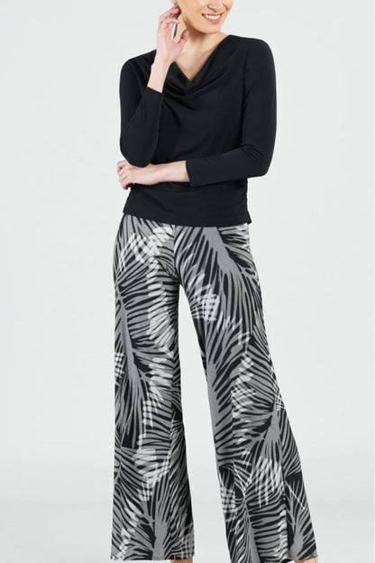 Cowl-Neck Side-Ruched Top