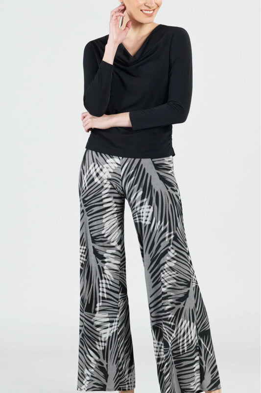 Cowl-Neck Side-Ruched Top