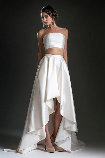 Cream Two Piece Bridal Gown