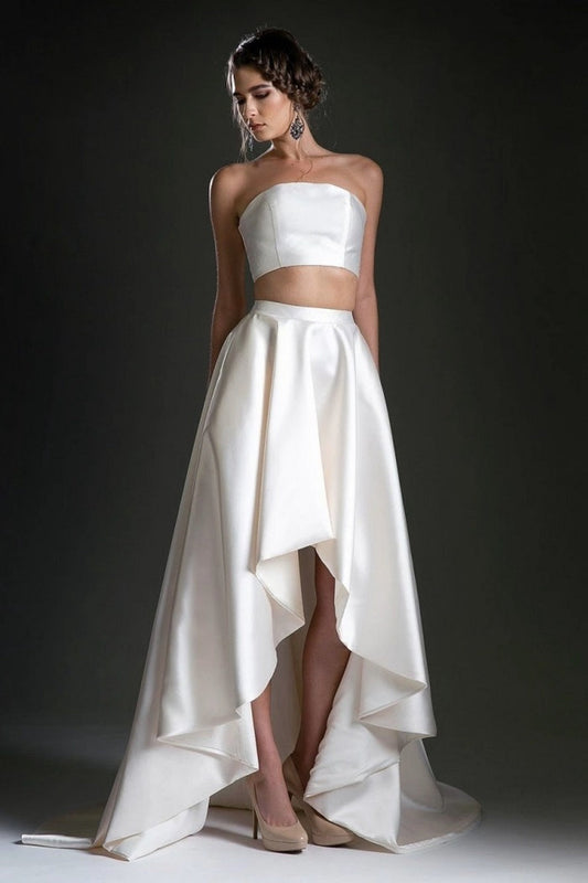 Cream Two Piece Bridal Gown