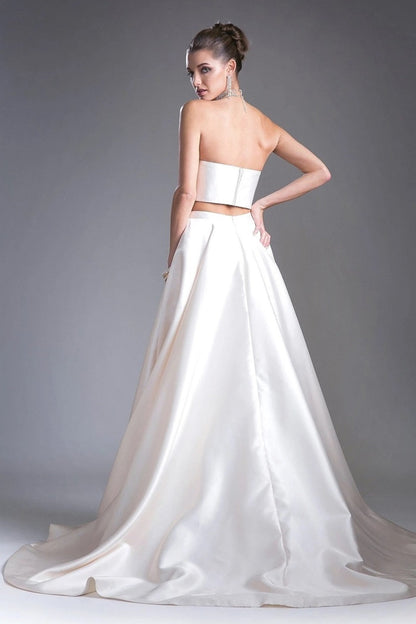 Cream Two Piece Bridal Gown