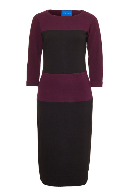 Crepe Jersey Color Block Shift Dress