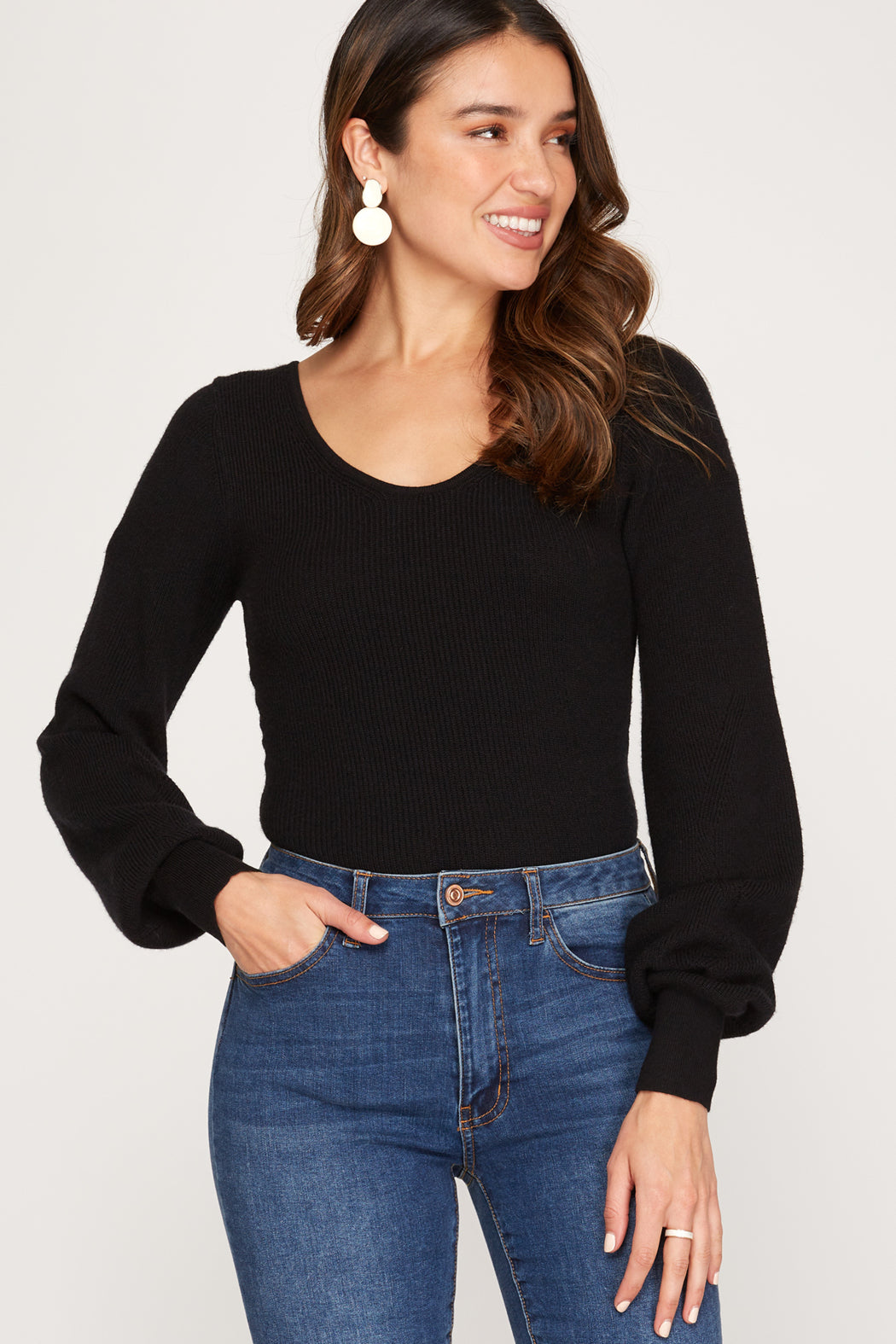 Crew Neck Sweater Bodysuit