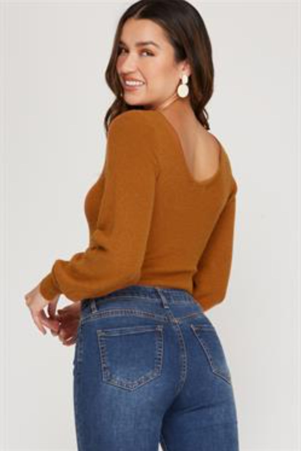 Crew Neck Sweater Bodysuit