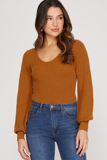 Crew Neck Sweater Bodysuit