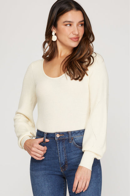 Crew Neck Sweater Bodysuit