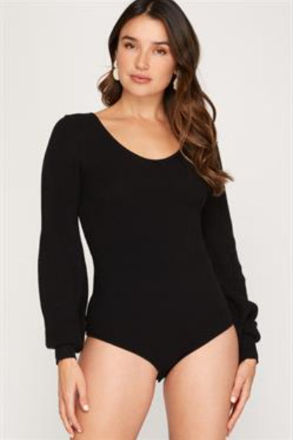 Crew Neck Sweater Bodysuit