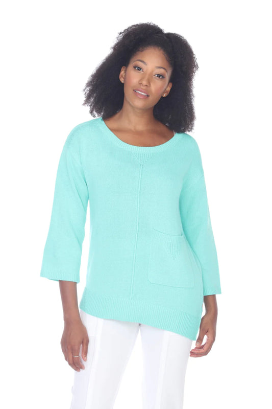 Crew Neck Sweater with Pocket