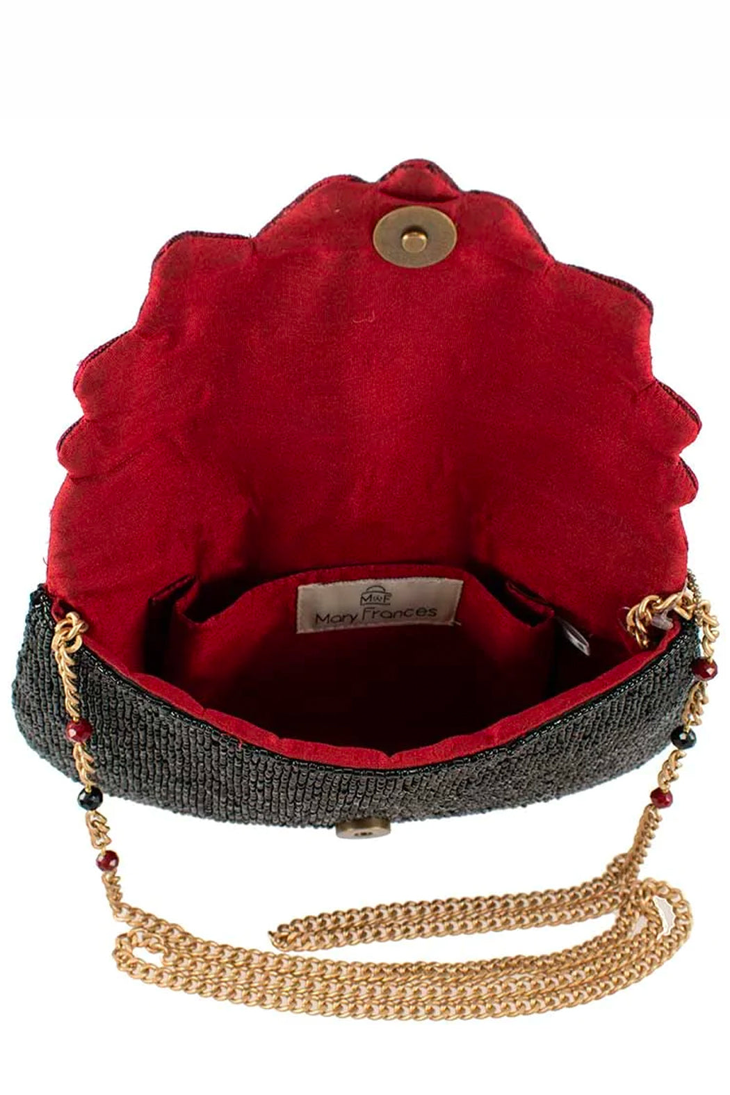 Crimson Bloom Crossbody Handbag