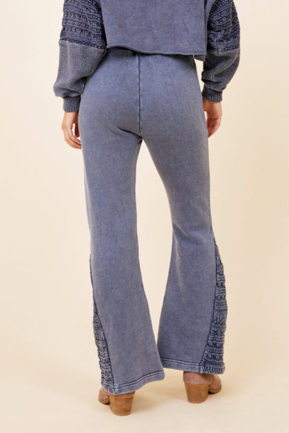 Crochet Detail Wide Leg Pants