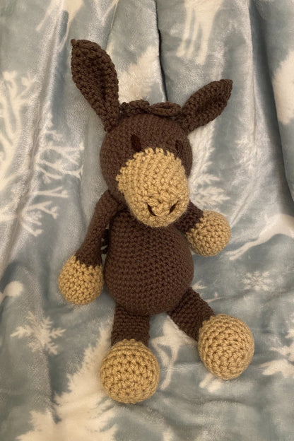 Crochet Donkey Stuffed Animal