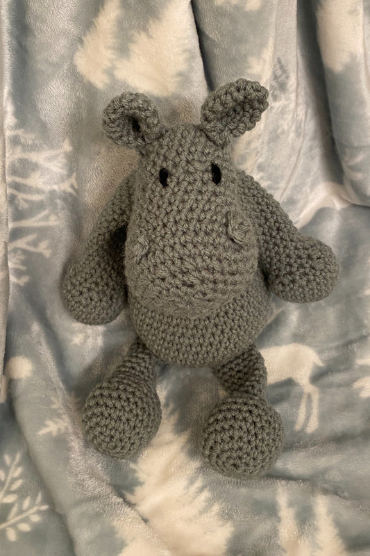 Crochet Hippo Stuffed Animal