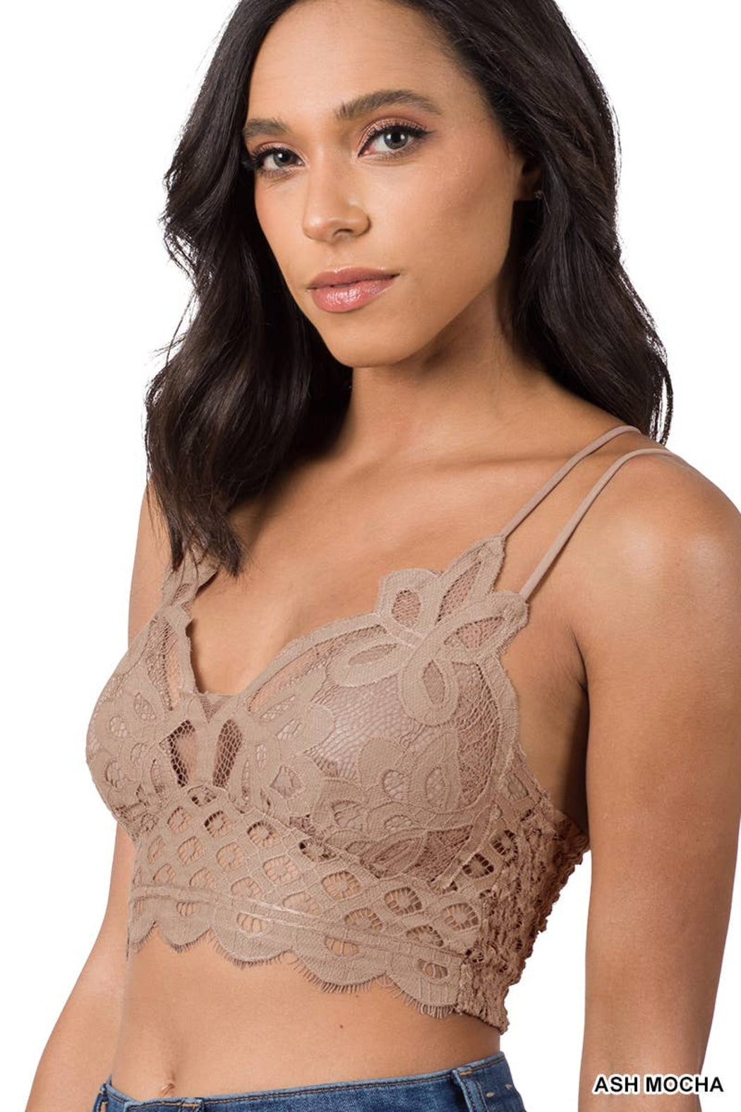 Crochet Lace Bralette with Bra Pads