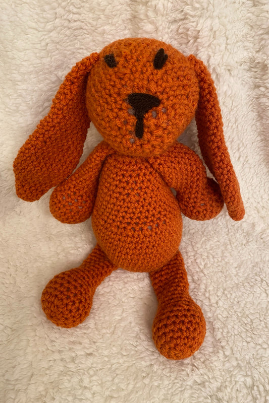 Crochet Orange Dog Stuffed Animal