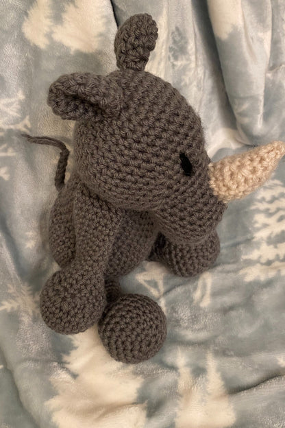 Crochet Rhino Stuffed Animal