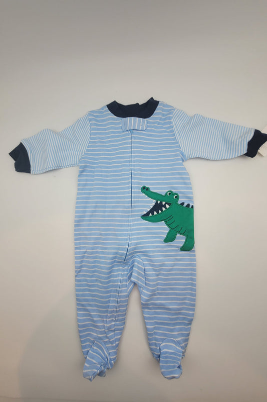 Crocodile Striped Blue Baby Sleeper