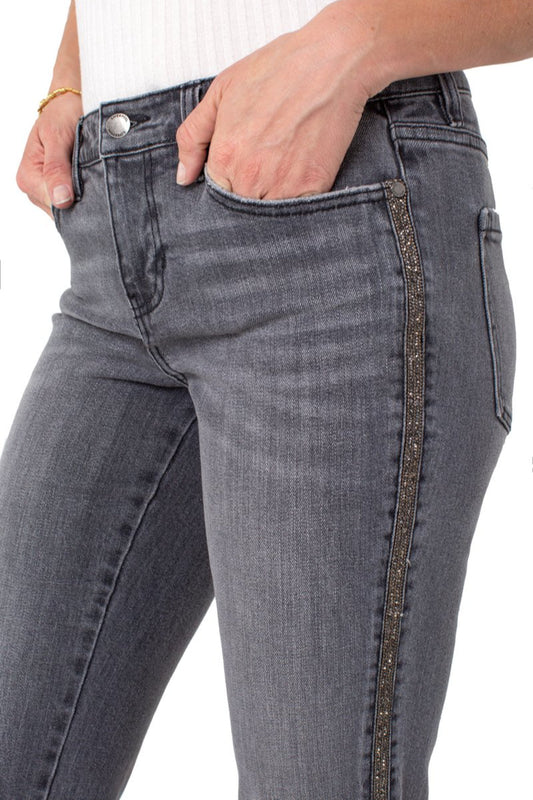 Crop Straight Leg with Novelty Trim