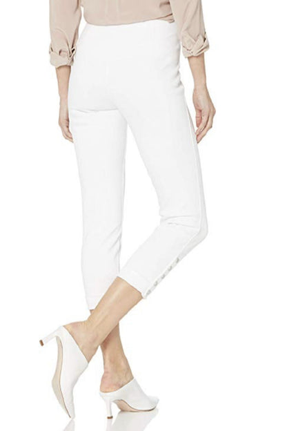 Cropped Denim Leggings with Snap Bottom Cuff