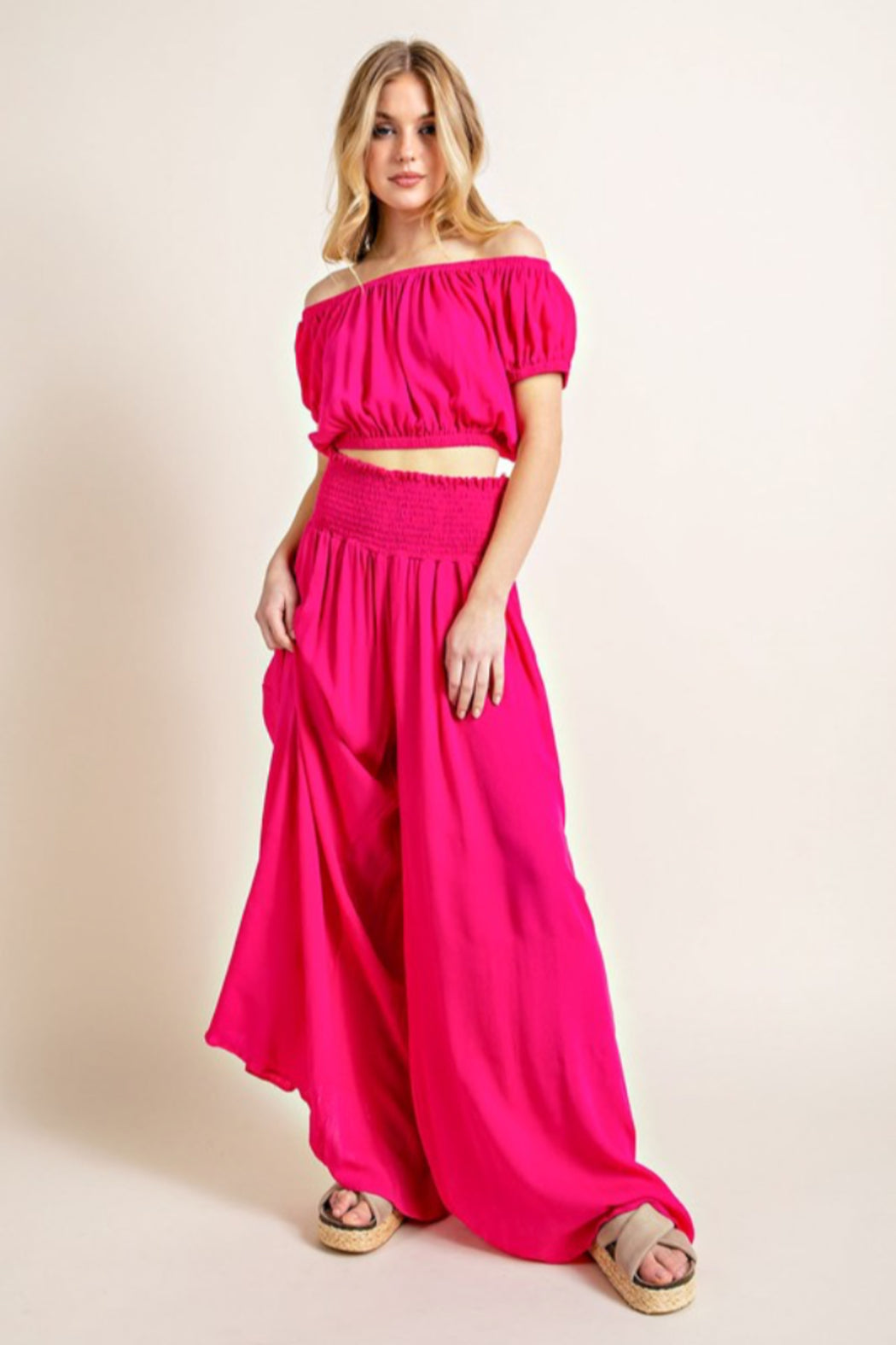 Cropped Top and Pants Set