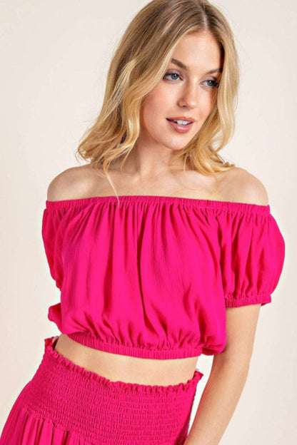 Cropped Top and Pants Set