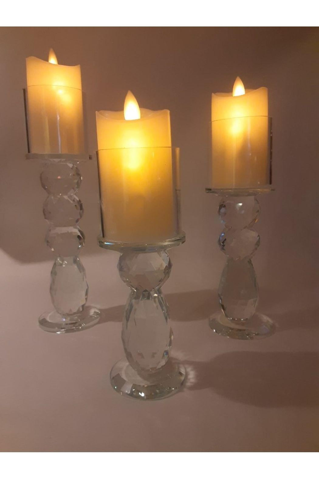 Medium Crystal Candle Holder