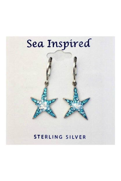 Crystal Starfish Earrings