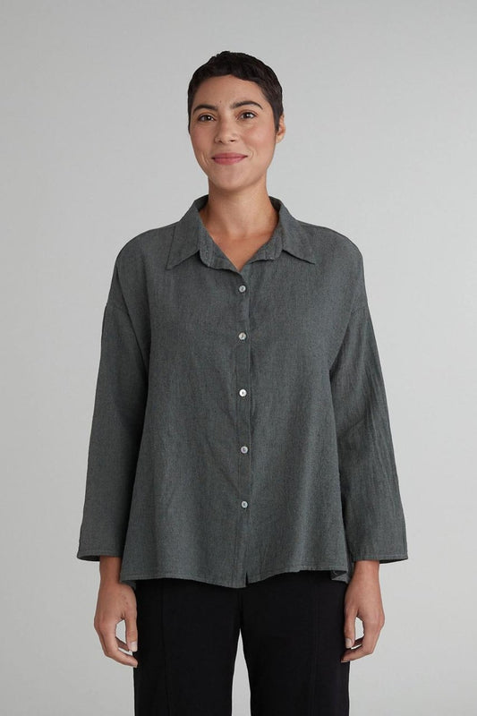Clay Crosshatch Swing Shirt