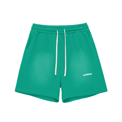 ESSNTIAL ELEMNTS Unisex 350G Sun Fade Raw Edge Shorts