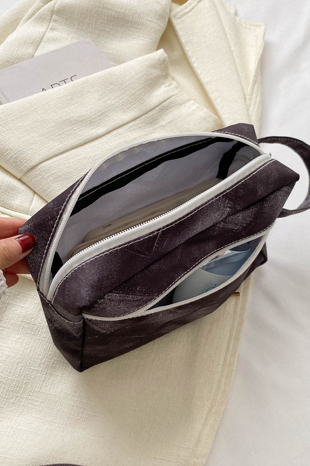 Heathered PU Leather Wristlet