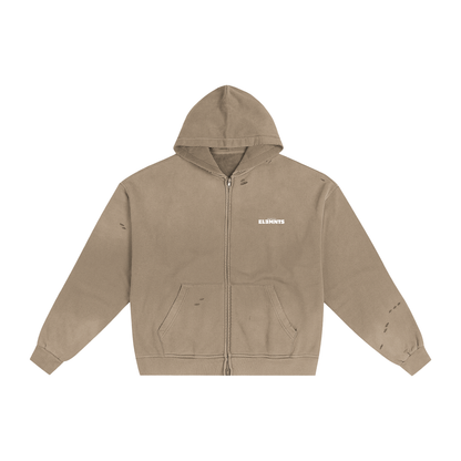 EE x LETTA Unisex 420G Hand-Frayed Faded Hoodie