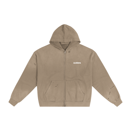 EE x LETTA Unisex 420G Hand-Frayed Faded Hoodie