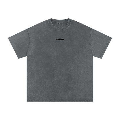 ESSNTIAL ELEMNTS Unisex 250G Acid Wash Oversize Tee