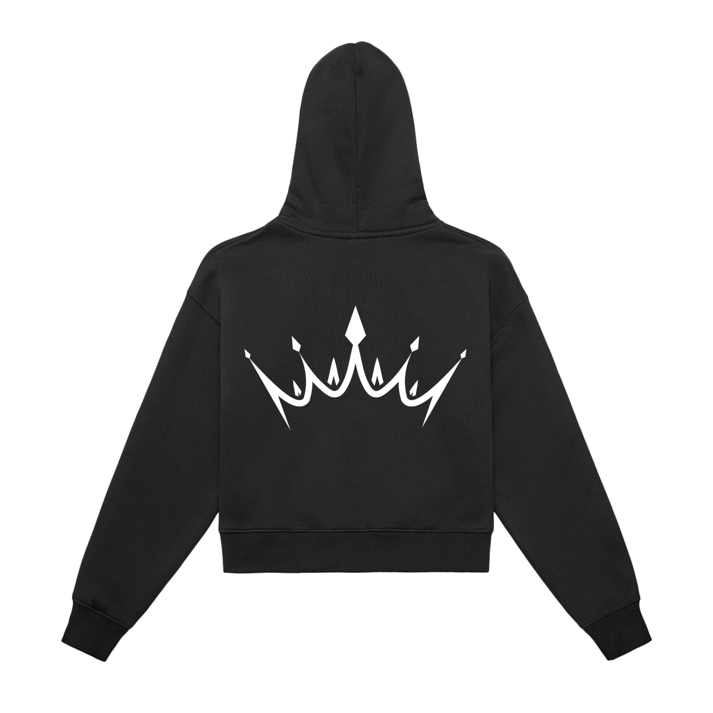 ESSNTIAL ELEMNTS Women's Fleeced Zip-Up Cropped Hoodie