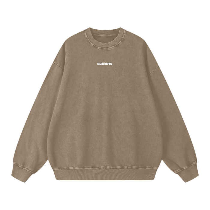 ESSNTIAL ELEMNTS Unisex 360G Acid Wash Sweatshirt