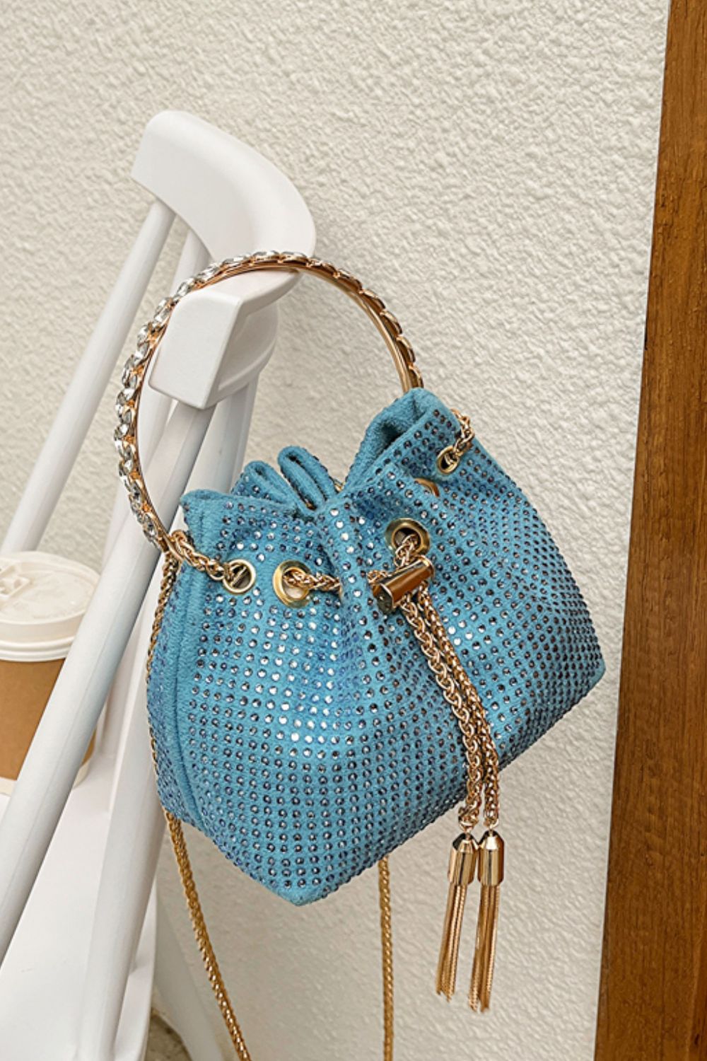 Glitter PVC Small Bucket Bag