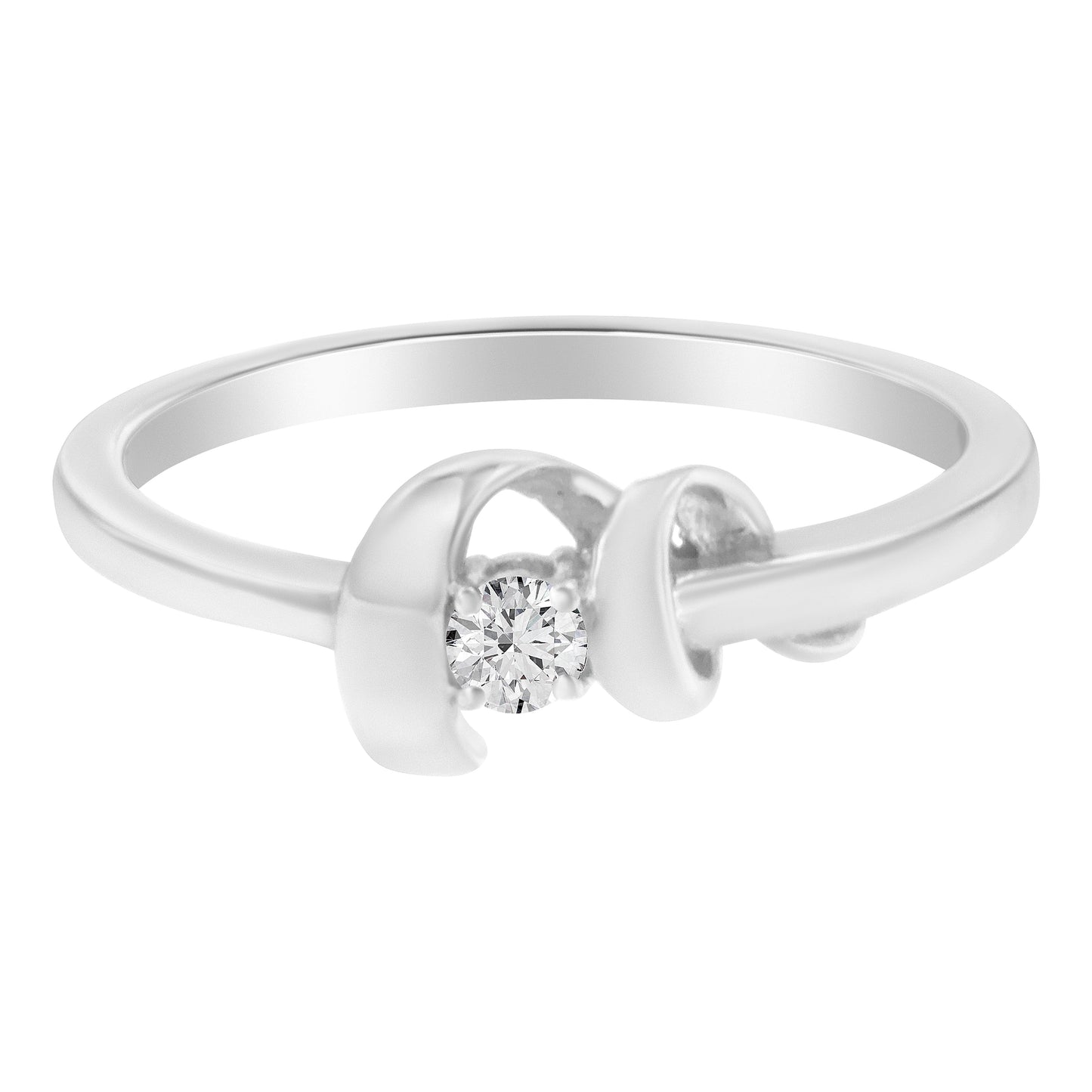 10K White Gold Diamond Promise Ring (1/10 Cttw, H-I Color, Si2-I1 Clarity) - Size 8