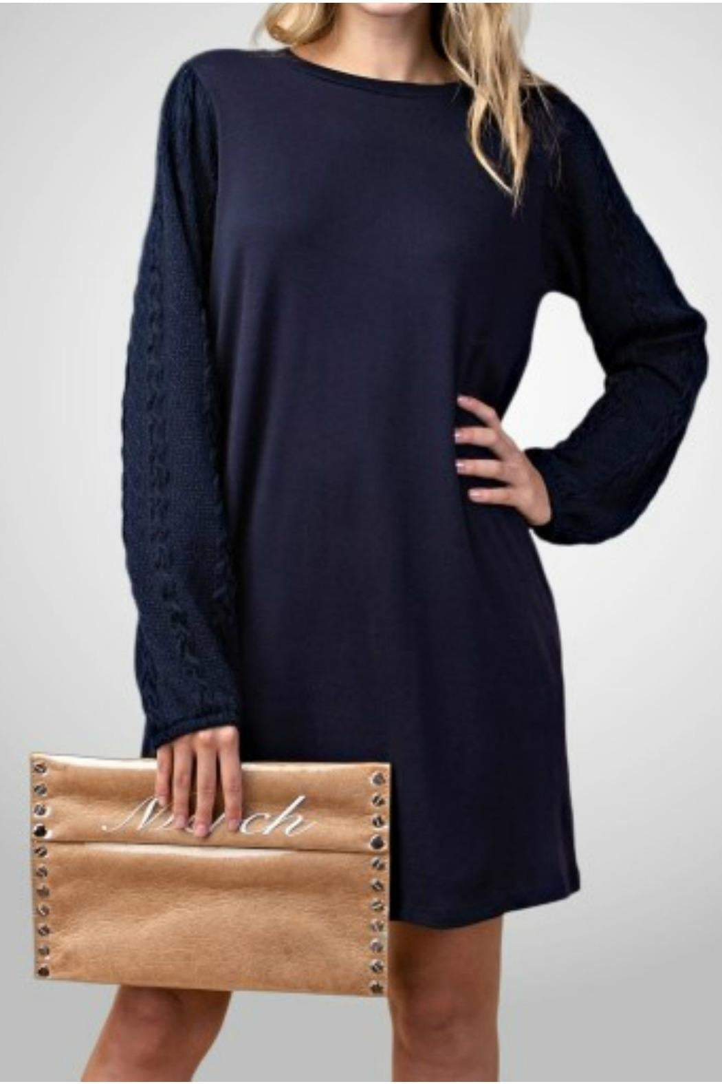 Knit Sweater Sleeve Dress