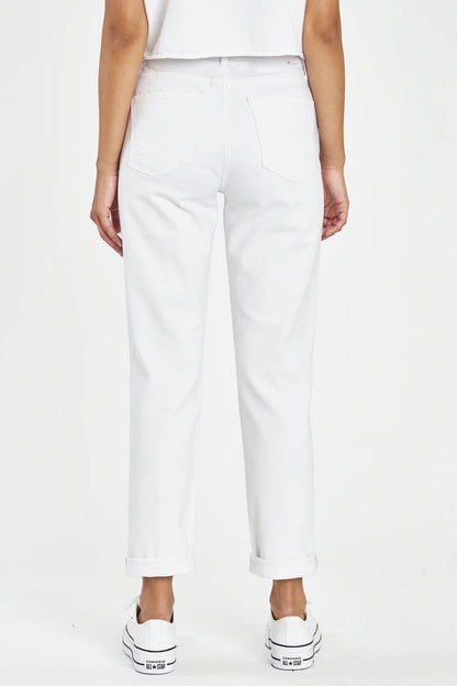 Earth Angel Distressed White Jeans