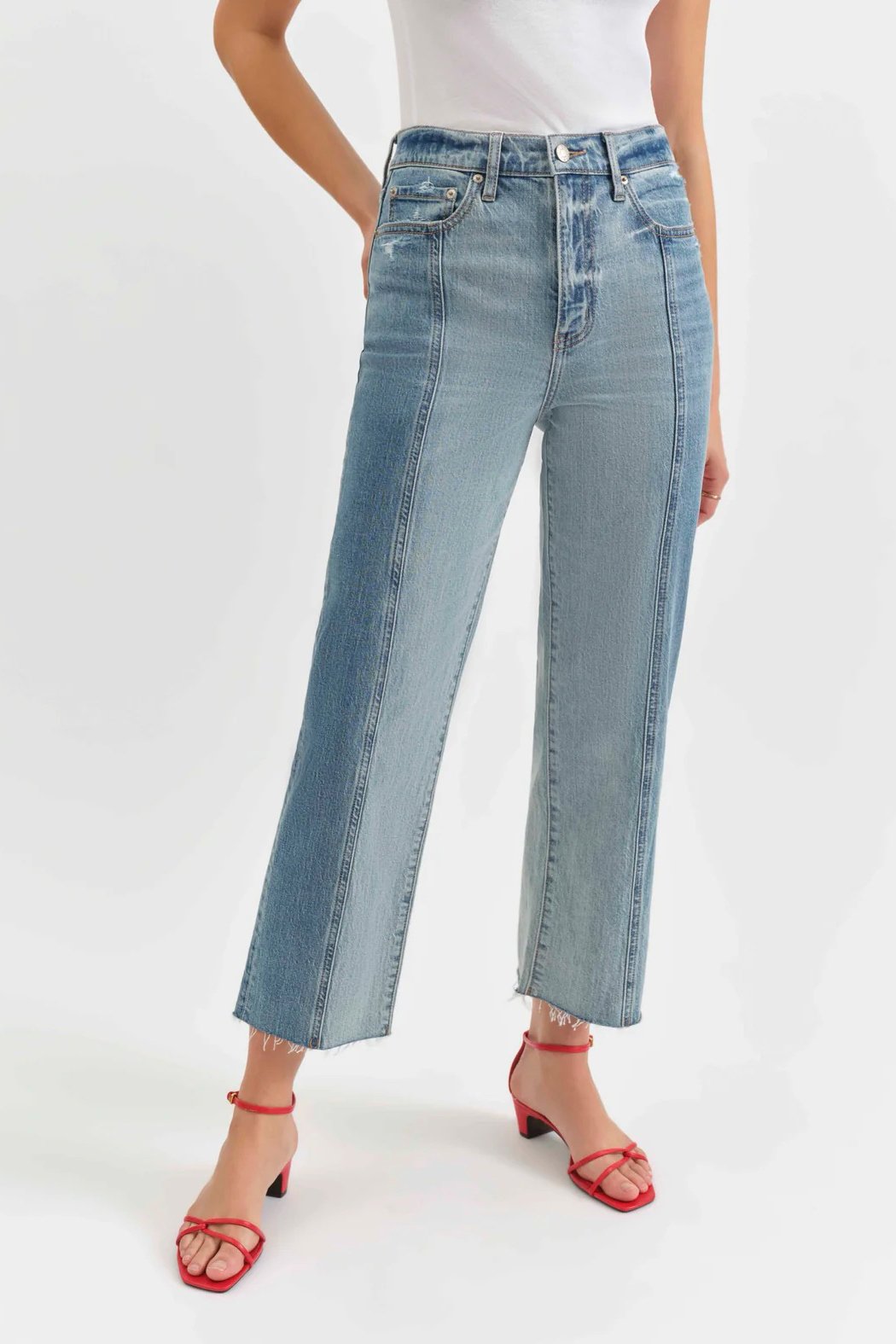 Sundaze Crop Two Tone Jean