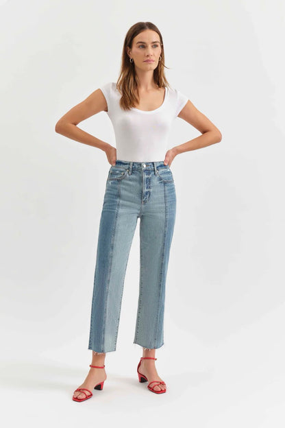 Sundaze Crop Two Tone Jean