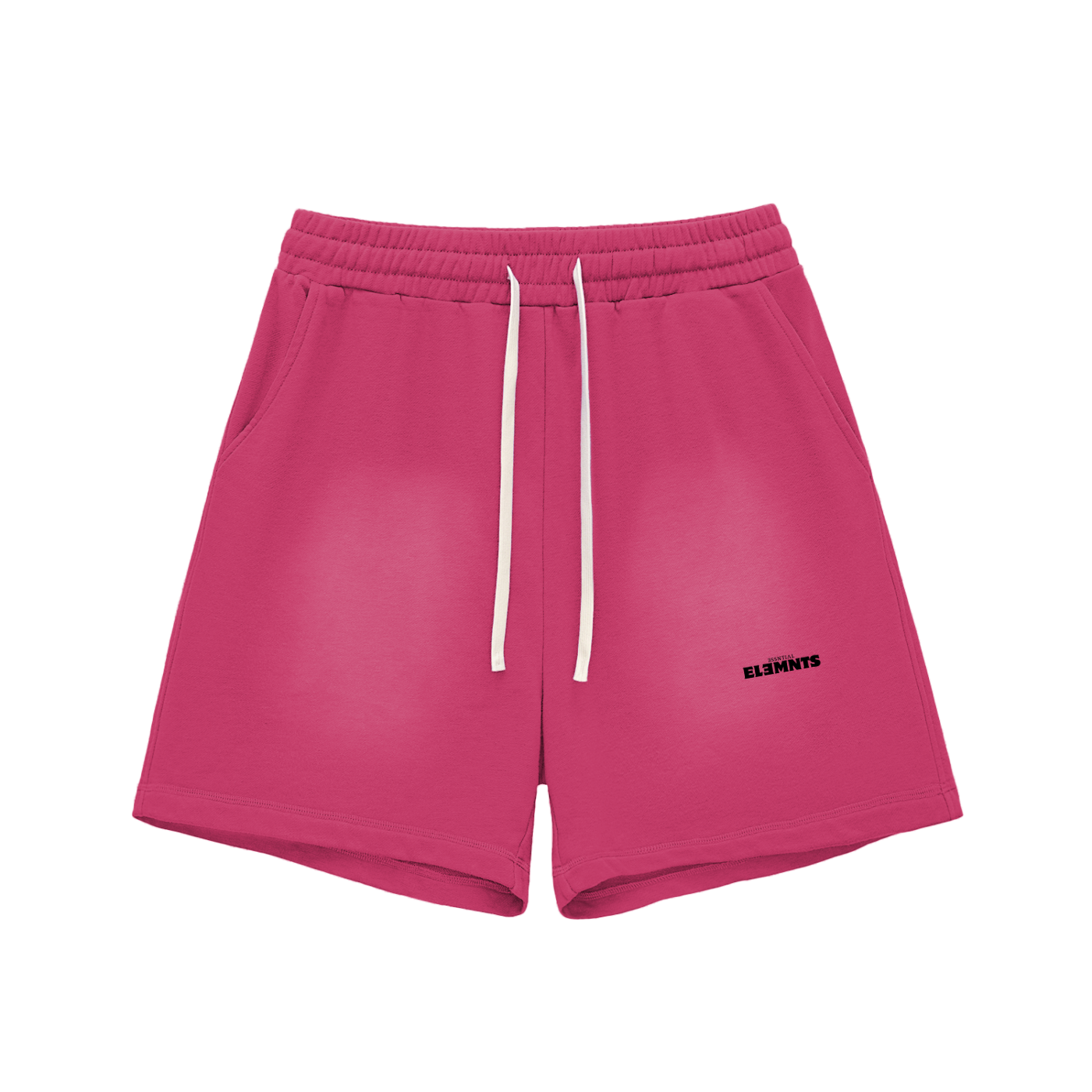 ESSNTIAL ELEMNTS Unisex 350G Sun Fade Raw Edge Shorts