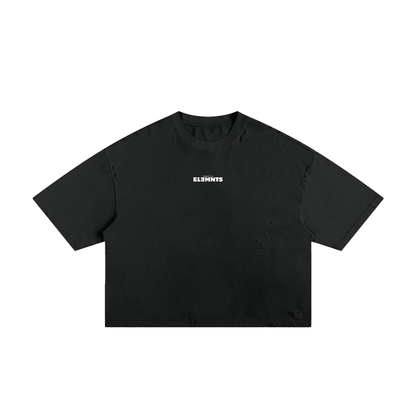 ESSNTIAL ELEMNTS Unisex Oversize DS Frayed Tee